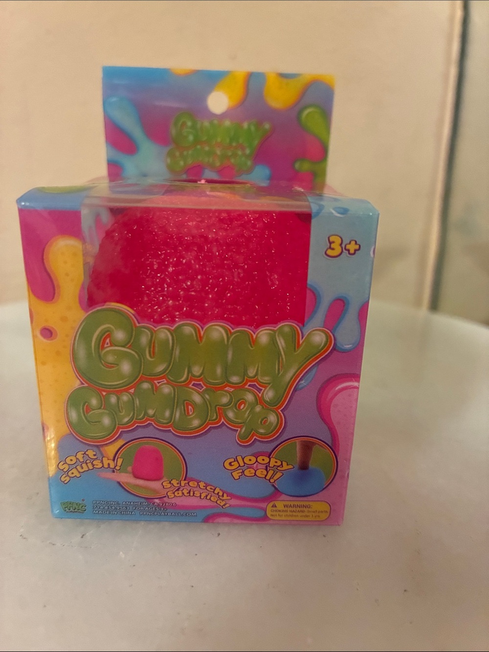 Gummy Gumdrop Squishy Toy - Bright Pink